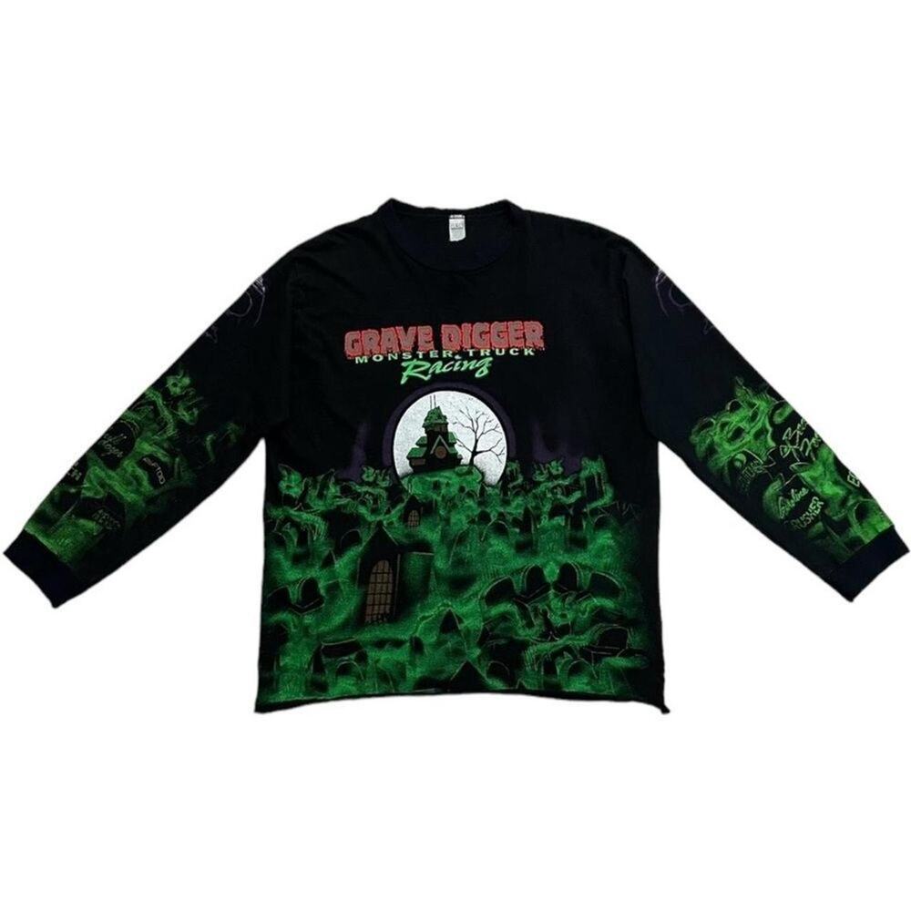 Grave Digger Vintage 1990’s AOP Monster Truck Long Sleeve